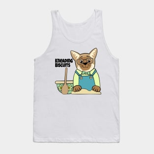 Siamese Cat Kneading Biscuits Tank Top